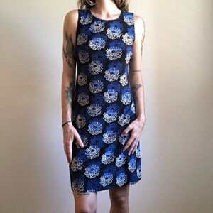 Tommy Hilfiger Blue and White Floral Mini Dress